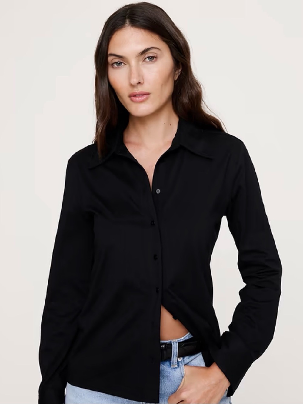 Banana Republic Black Button-Down Shirt for Women
